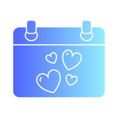 Valentine Day Gradient Flat