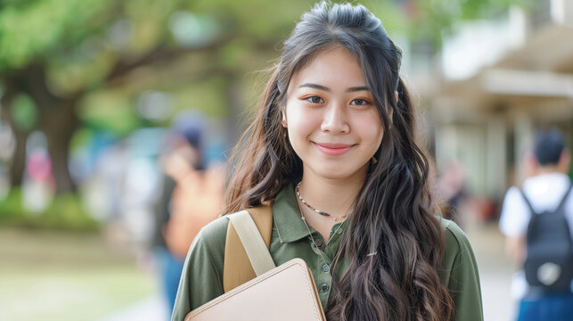 微笑む女性の留学生