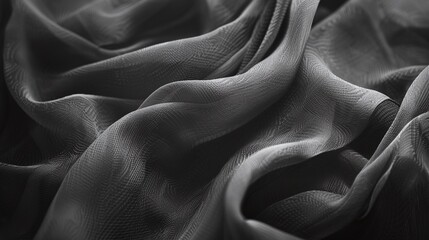A close-up shot of a cloth in monochrome tones