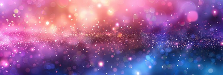 Obraz premium Enchanting Cosmic Sparkles in Purple and Blue Hues