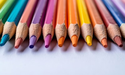 Coloring Books and Color Pencils on a Clean Background