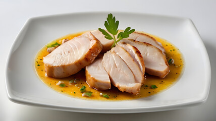 small pieces of cooked chicken breast