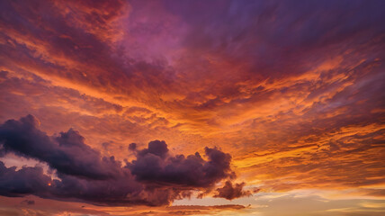 dramatic sunset sky