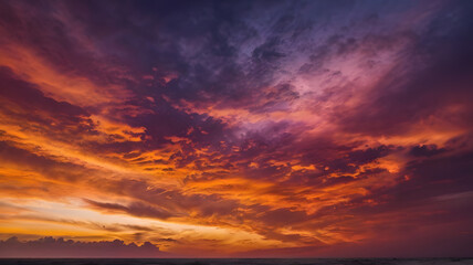 Fototapeta premium a dramatic sunset sky