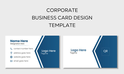 Creative, Corporate, clean,  Professional & personal double sided business card design template 