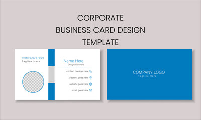 Creative, Corporate, clean,  Professional & personal double sided business card design template 