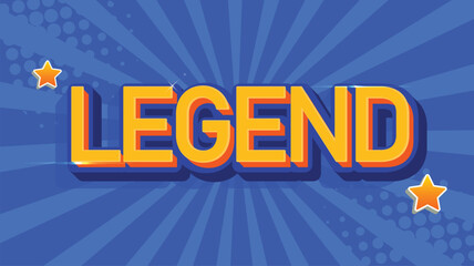 Obraz premium editable LEGEND 3d text effect vector