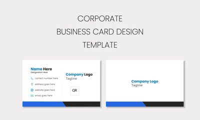 Creative, Corporate, clean,  Professional & personal double sided business card design template 