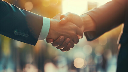 Businessman And Businessman Handshake Successful Meeting