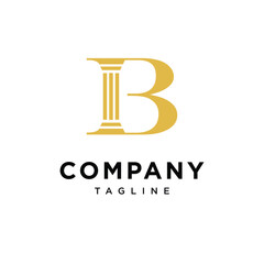 Letter B Law Advocat logo icon vector