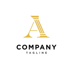 Letter A Law Advocat logo icon vector