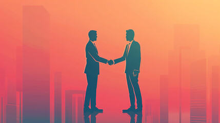 Businessman And Businessman Handshake Successful Meeting