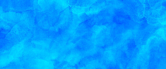Blue winter vector watercolor art background with paper texture and brush strokes for cards, flyers, poster, cover design, business cards. Christmas blue watercolor texture wallpaper.