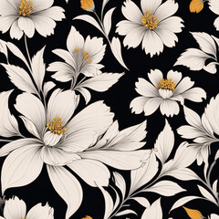 Seamless floral pattern for textile