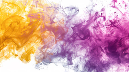 Abstract Colorful Ink Smoke Swirls 