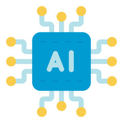 artificial intelligence flat icon