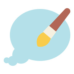 creative art thinking flat icon