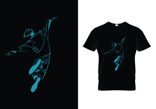 Boy dancing t shirt design