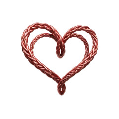 Fototapeta premium Two Intertwined Hearts Illustration on Transparent Background, Perfect for Romantic Designs