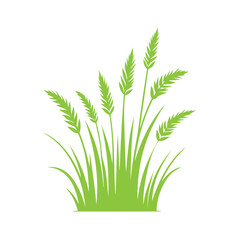  green grass design flat vector illustration