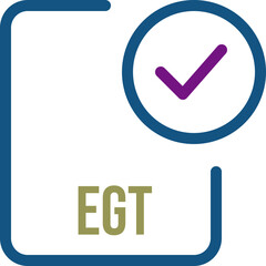 EGT   File icon with checked mark