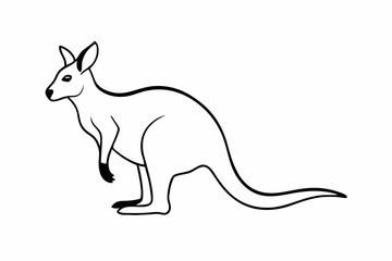 A Wallaby animal vector illustration