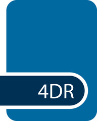 4DR File format icon with contour