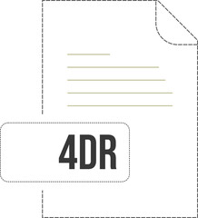 4DR Icon black dashed outline v1