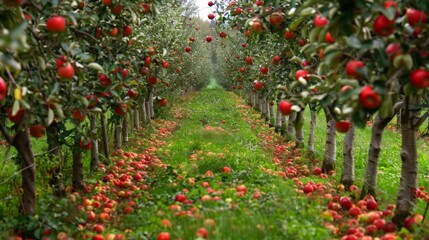Apple Orchard in Autumn
