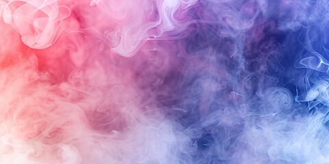 Fototapeta premium Colorful 3D Pink Party Mist and Blue Cyan Purple Aqua Smoke Cloud Graphics on White Background. 3D special effects fog clouds graphic for white background