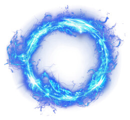 PNG  Electric blue energy ring illustration