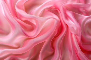 Obraz premium Elegant Pink Silk Fabric with Soft, Flowing Drapes