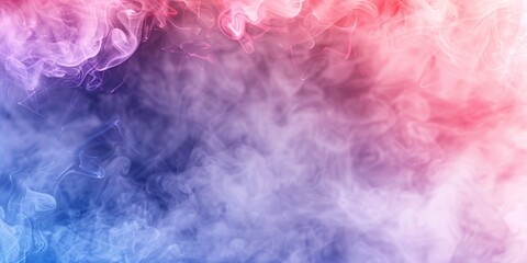 Colorful 3D Pink Party Mist and Blue Cyan Purple Aqua Smoke Cloud Graphics on White Background. 3D special effects fog clouds graphic for white background