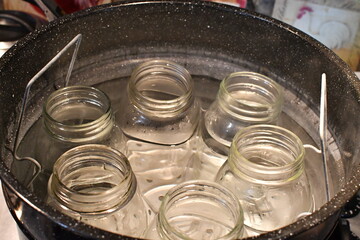 Mason Canning Jars in Water