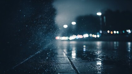 Rainy night, dark, bokeh, blur, black, hd wallpapers.