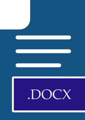 DOCX   File format icon fill inside