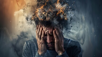 Detailed view of the impact of stress on mental health, showing physiological responses, psychological effects, and strategies for managing stress effectively