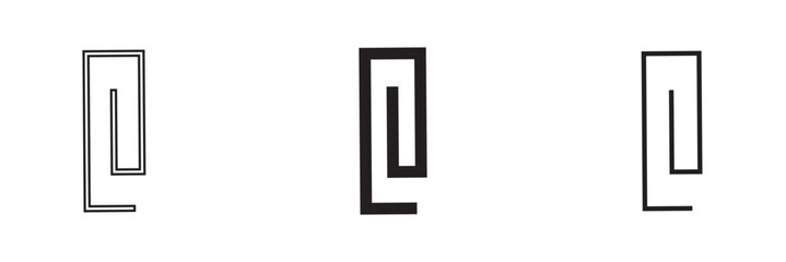 paper clip icon on a white background 
