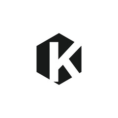 Letter K logo design vector with universal form and creative idea icon