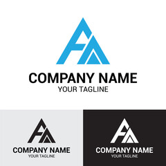 FA AF letter Initial Logo Vector Template
