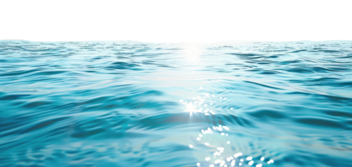 PNG a photo of *calm clear Blue ocean* as a border, isolated on white background --ar 3:2