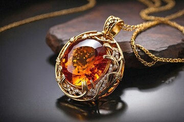 Amber Pendant: A close-up image of an amber pendant.