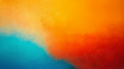 Gradient Transition from Warm Oranges to Cool Blues, High-Angle Vibrant Background with Striking Contrast.