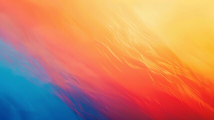 Obraz premium Gradient Transition from Warm Oranges to Cool Blues, High-Angle Shot of Vibrant Background with Striking Contrast.