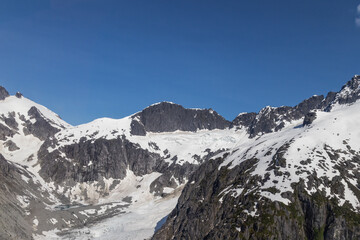 snow covered mountains