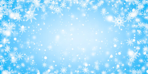 blue background with snowflake 