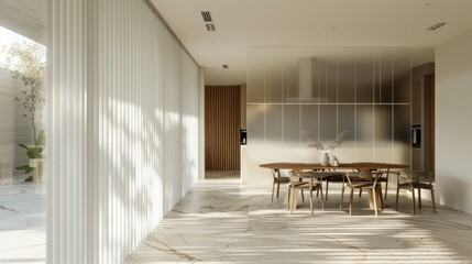 Modern Minimalist Dining Room Interior Design