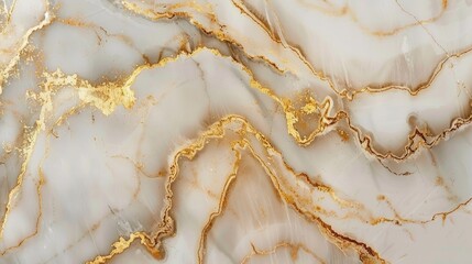 Abstract marble floor design with white, gold, and beige texture, perfect for luxurious wallpaper backgrounds.