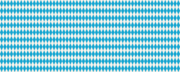 Oktoberfest bavarian pattern. Bavarian Oktoberfest seamless pattern with blue and white rhombus.