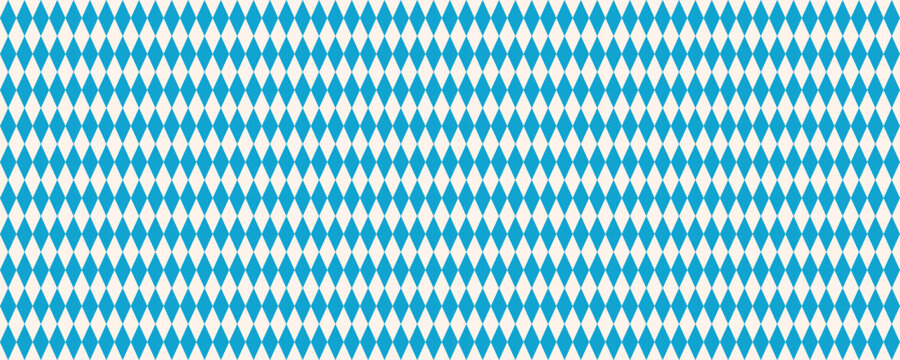 Oktoberfest bavarian pattern. Bavarian Oktoberfest seamless pattern with blue and white rhombus.